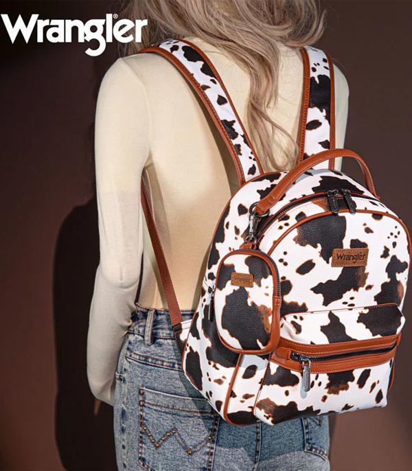 Cowprint Wrangler Backpack with Coin Purse