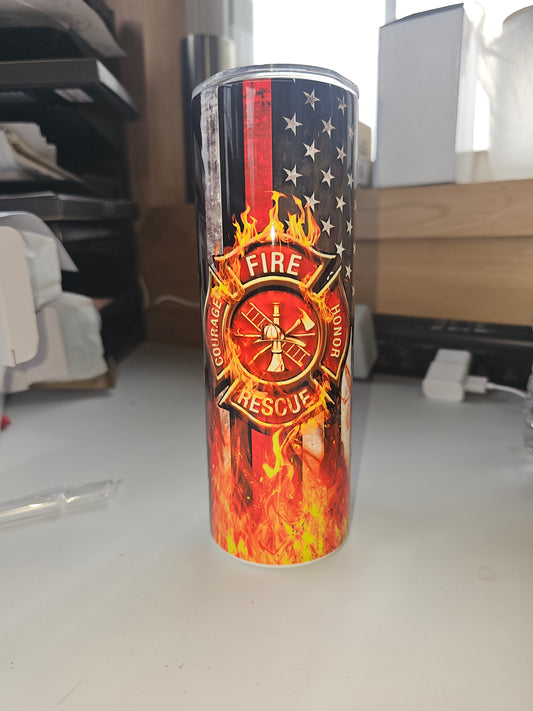 Fire Fighter Flag 20oz