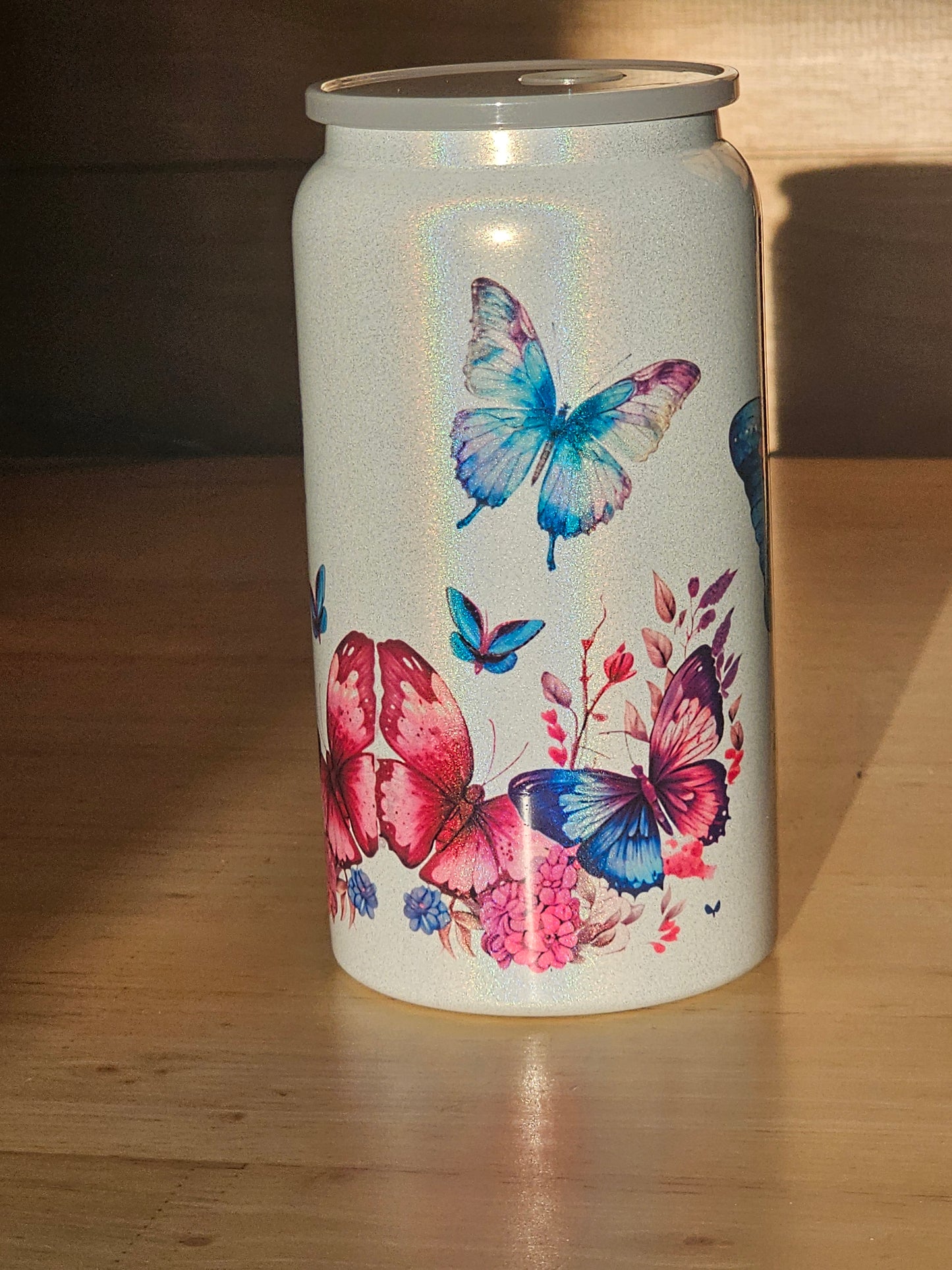 Butterfly 16oz Stainless Libbey Style Tumbler