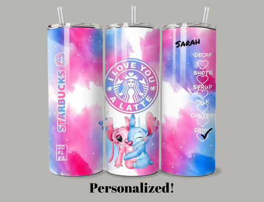 Little Blue Guy Coffee Tumbler 20oz PERSONALIZED!