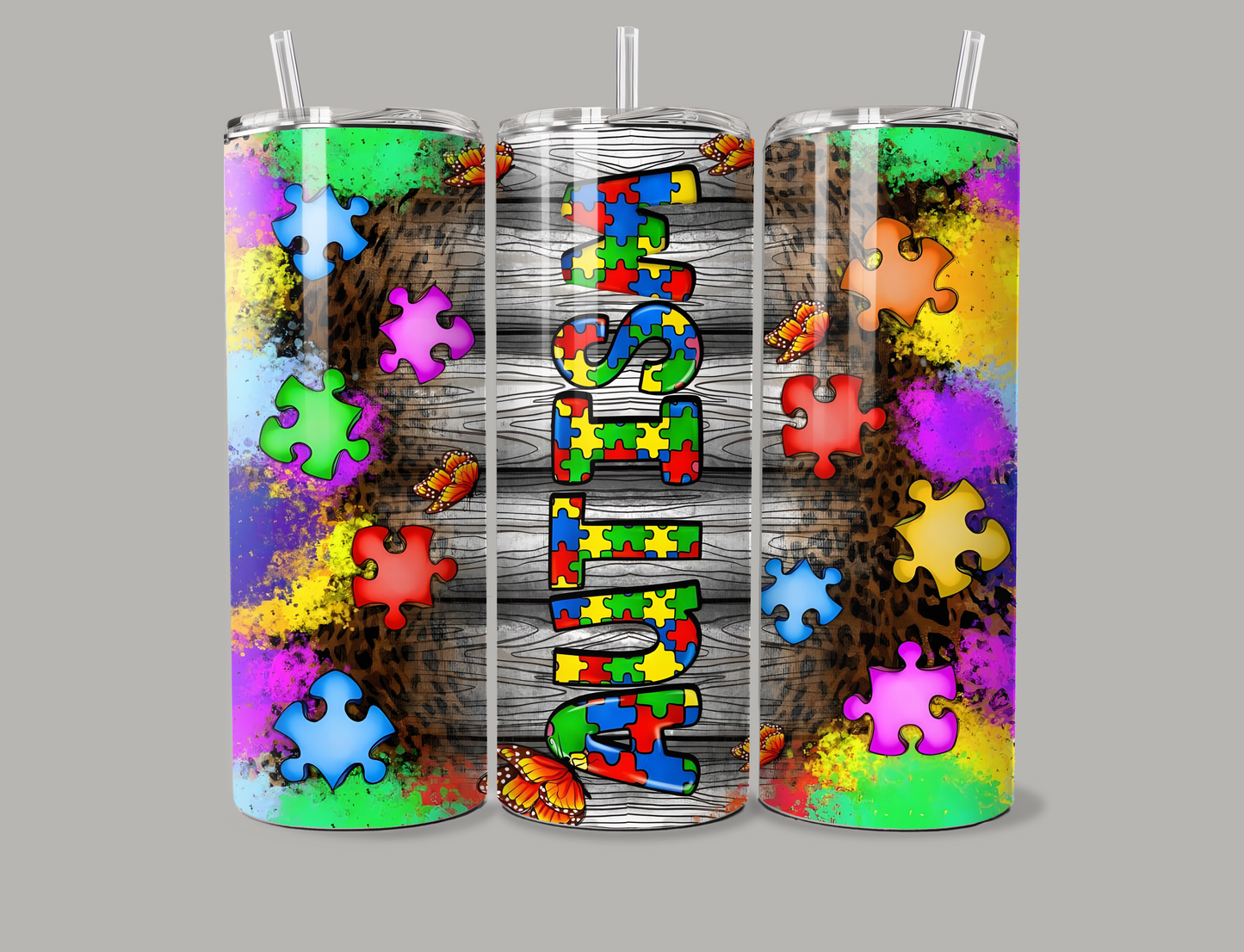 Autism Puzzle Pieces 20oz