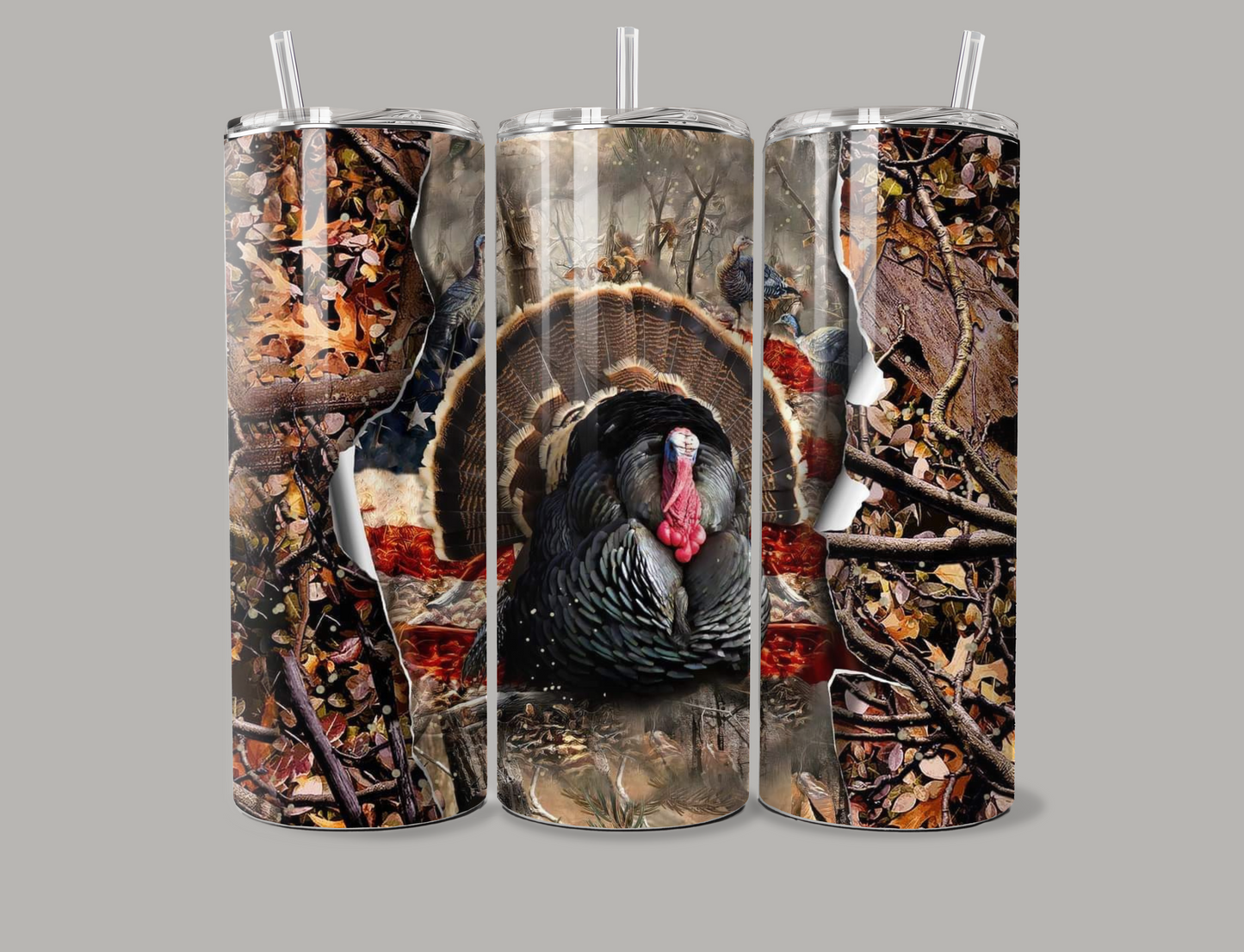 Wild Turkey on camo 20oz