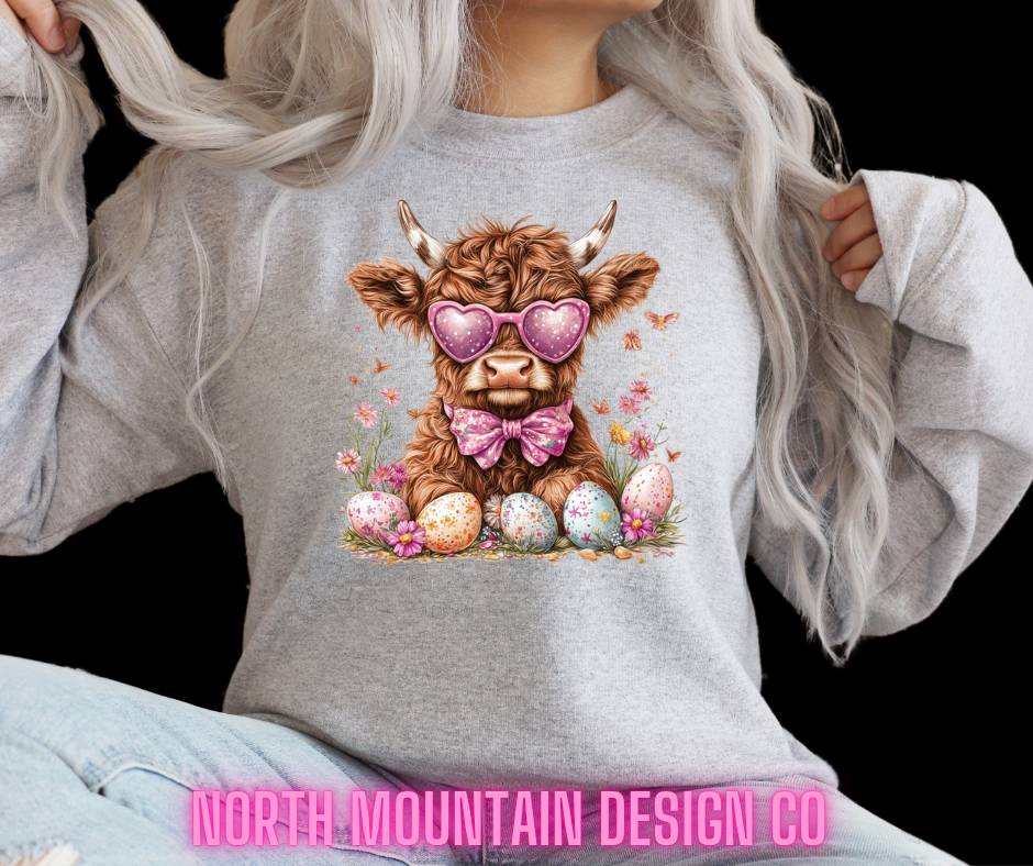 Easter Highland Cow Shirt