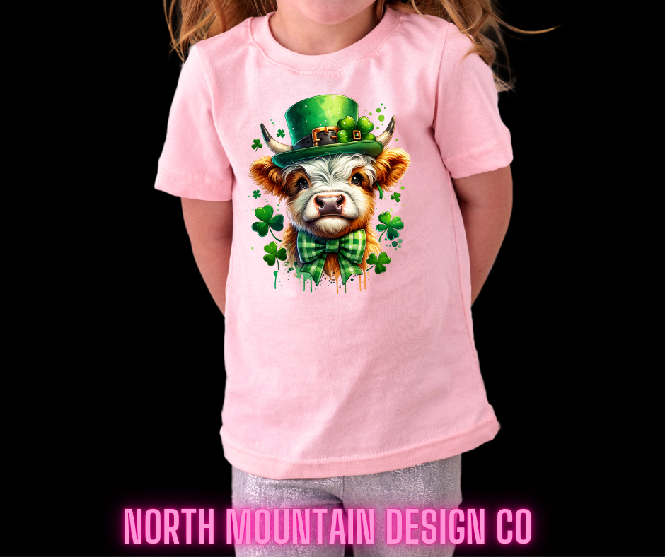 Lucky Highland Cow Youth Shirt
