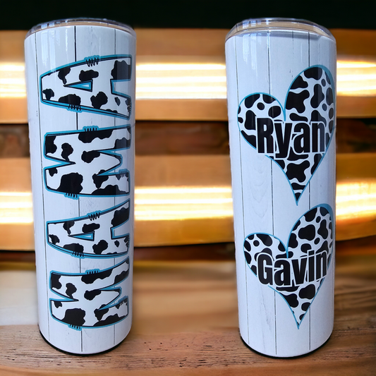 Mama Cowprint Personalized Tumbler