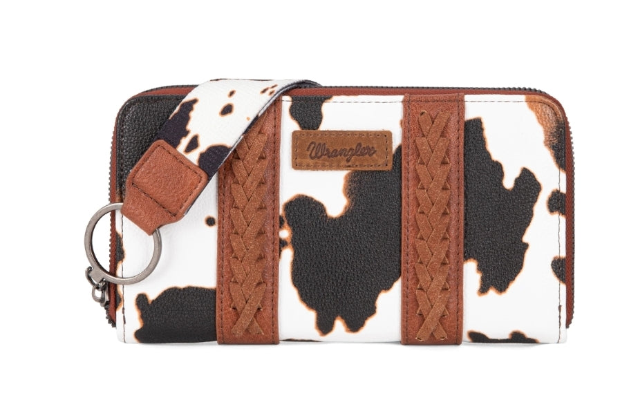 Wrangler Cowprint Wallet BROWN
