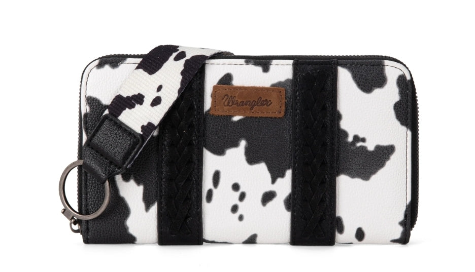 Wrangler Cowprint Wallet BLACK