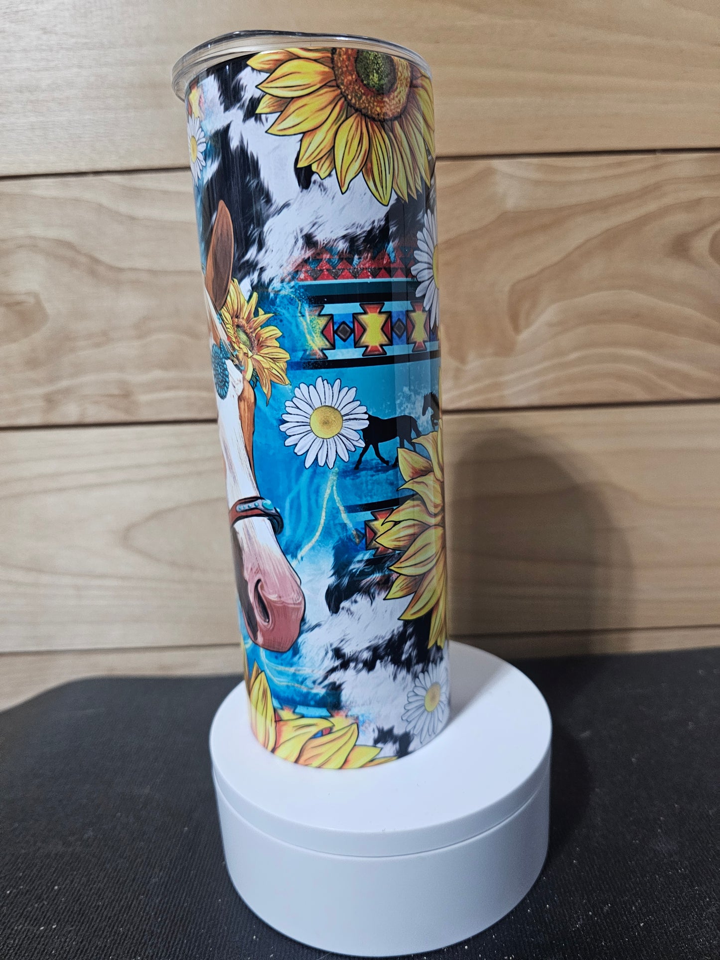 Aztec Horse Sunflower 20oz Tumbler