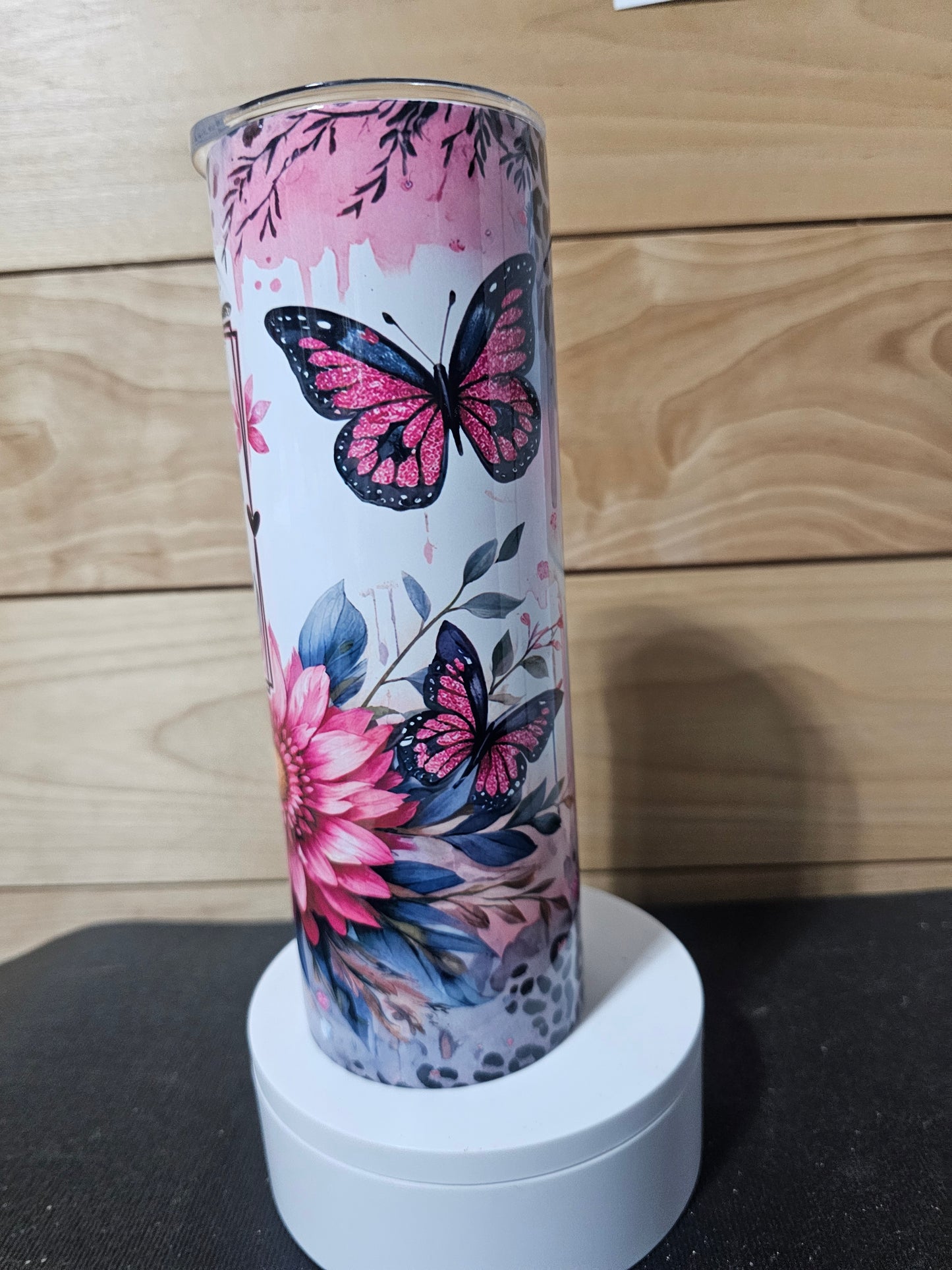 Mama Pink Butterflies 20oz Tumbler