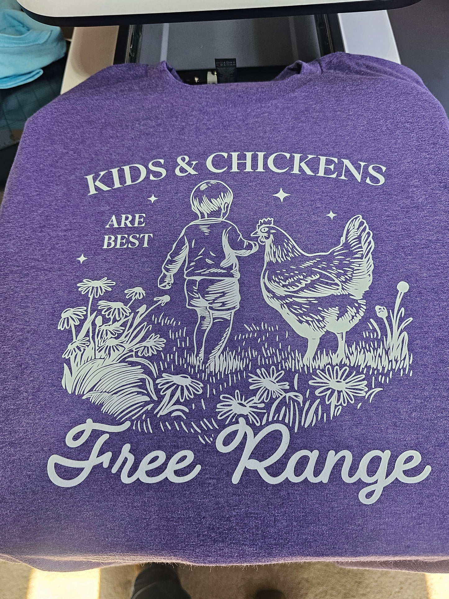 Kids and chickens are best free range shirt