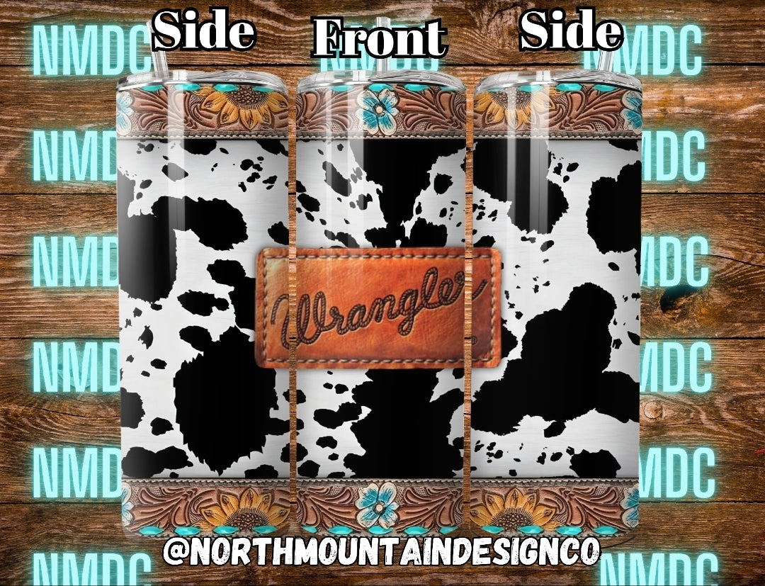 Wrangler Cowprint 20oz Tumbler