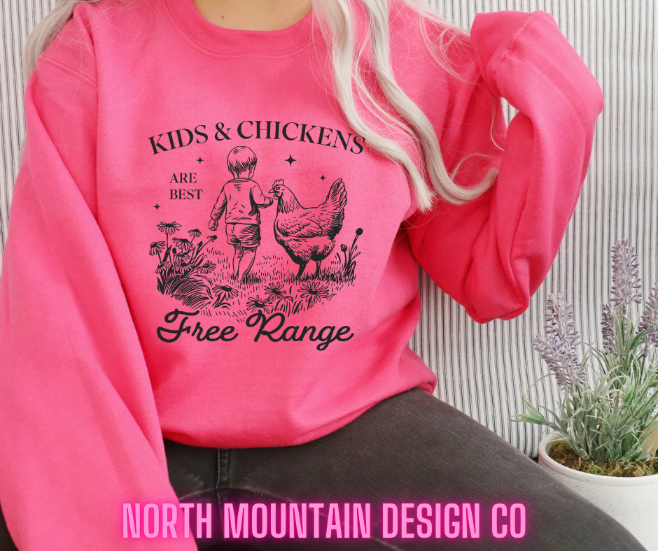 Kids and chickens are best free range shirt