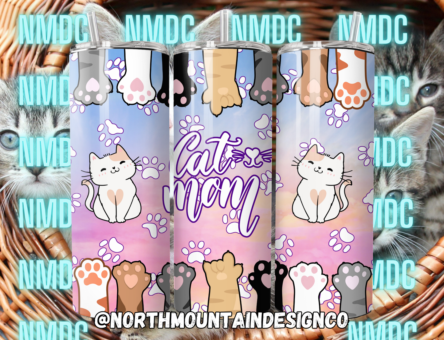 Cat Mom Paws 20oz Tumbler