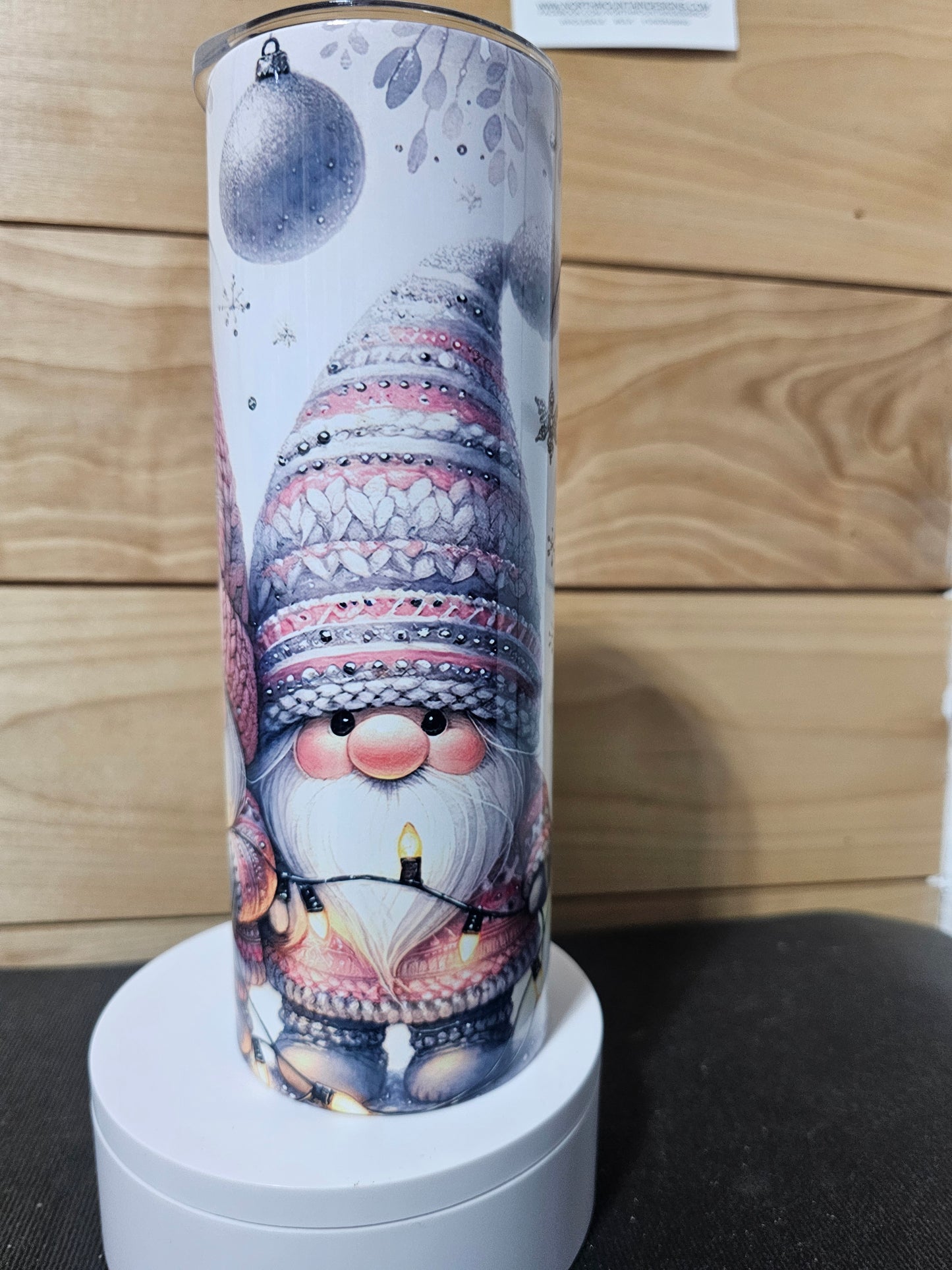Holiday Gnome Christmas Lights 20oz Tumbler