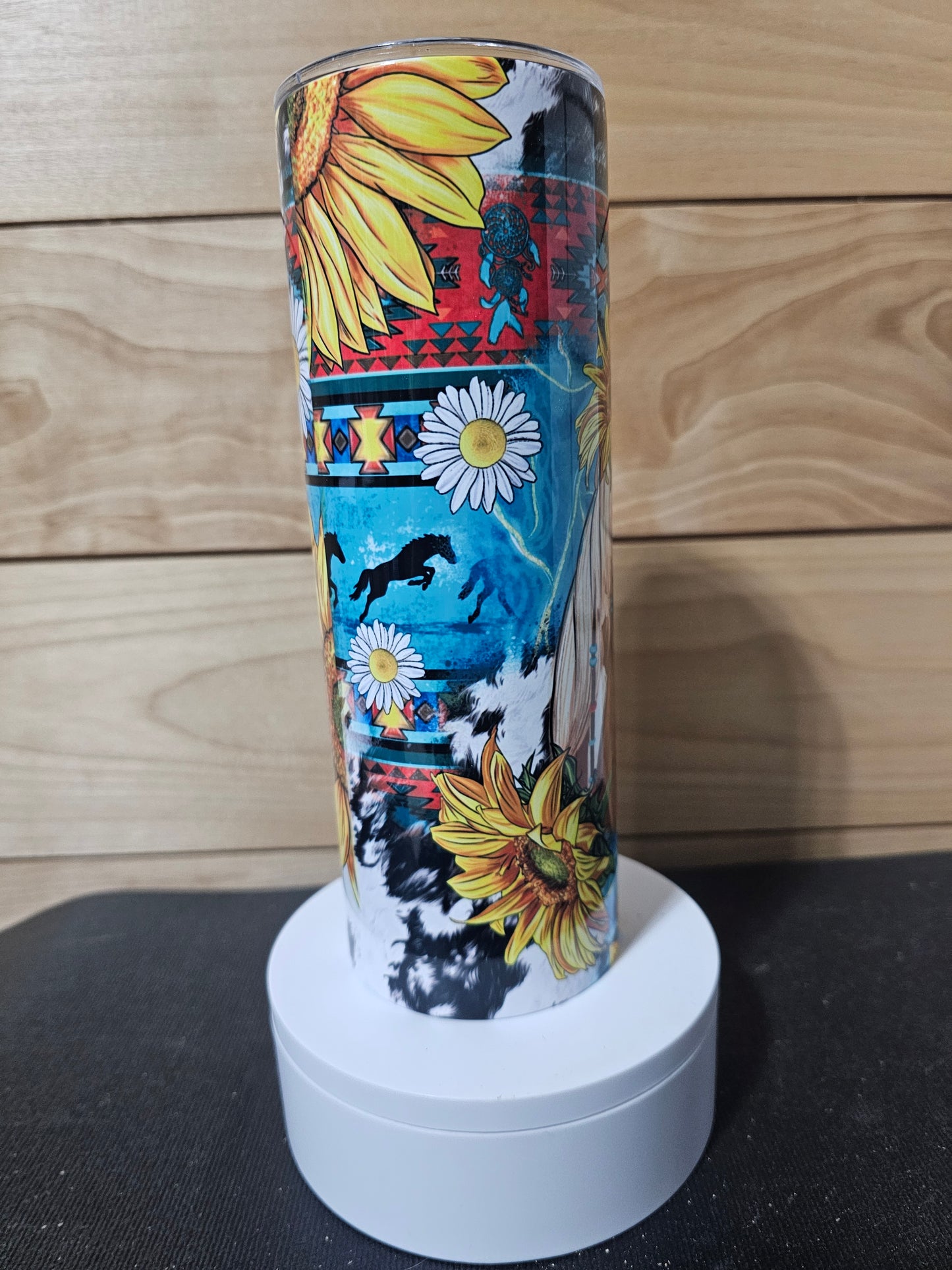 Aztec Horse Sunflower 20oz Tumbler