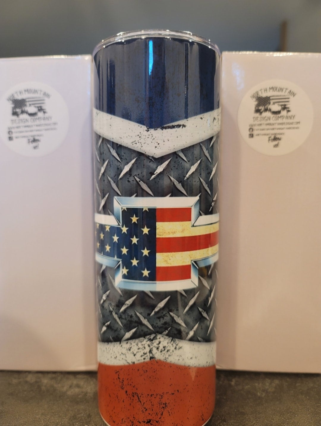 Blue & Red Chevy Bowtie 20oz