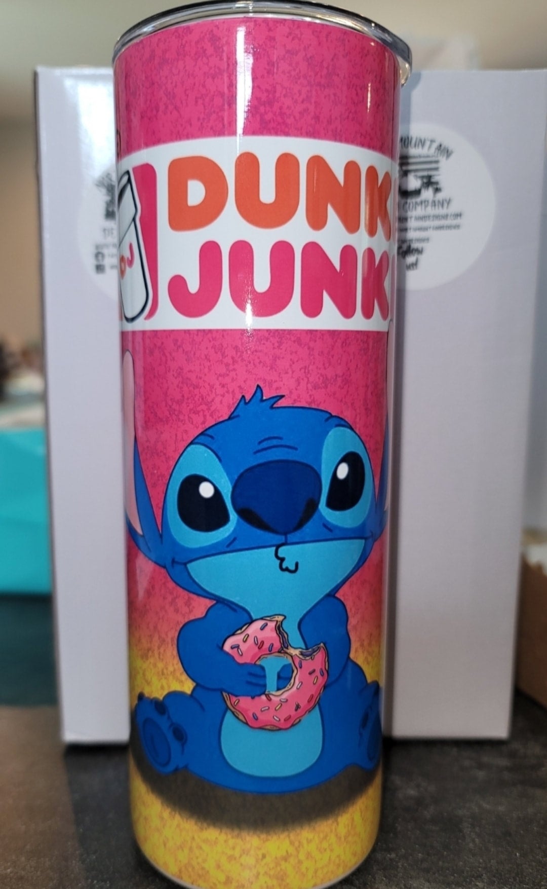 Donut Coffee Junkie Little Blue Guy