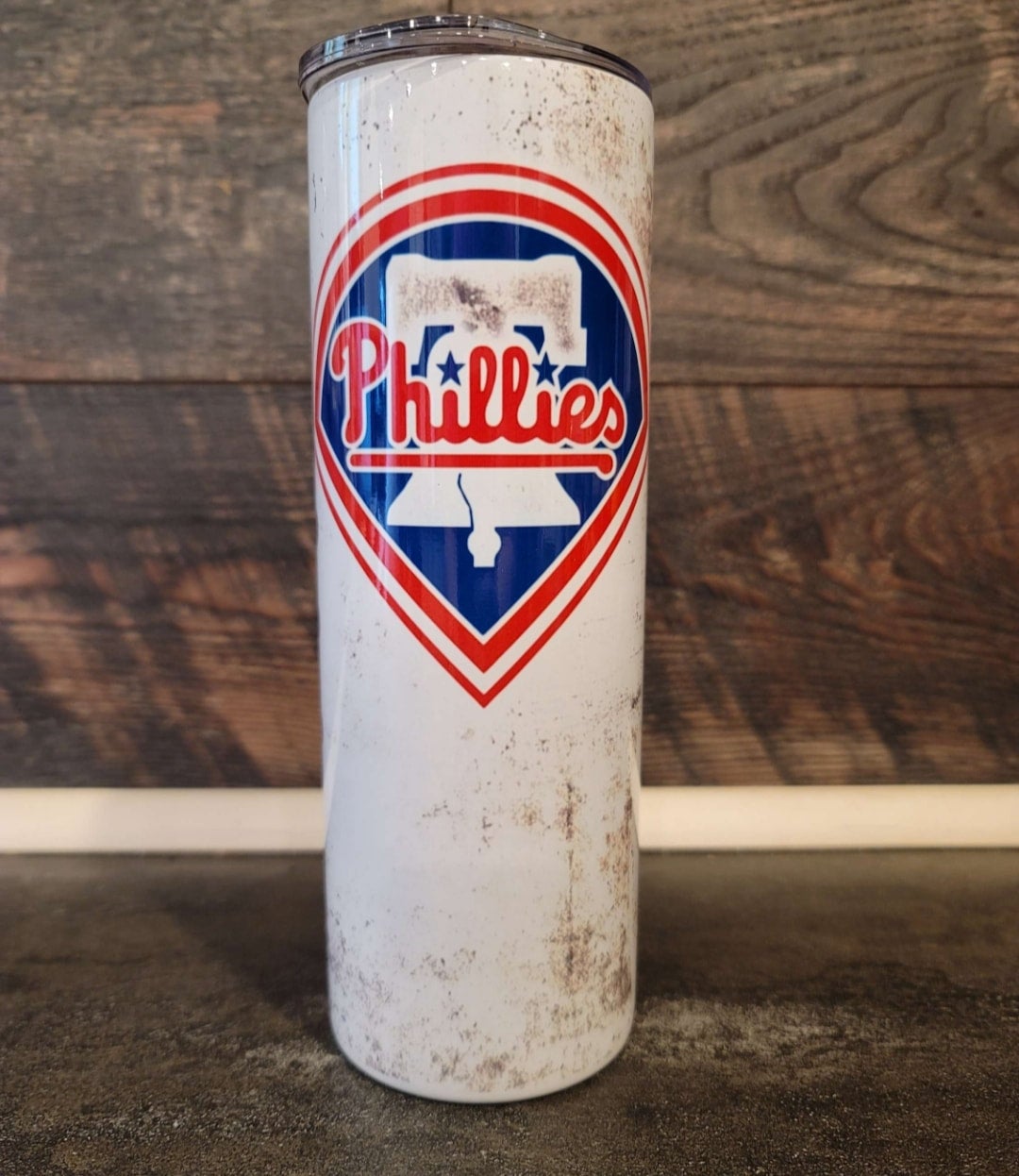 Phillies Grunge Baseball