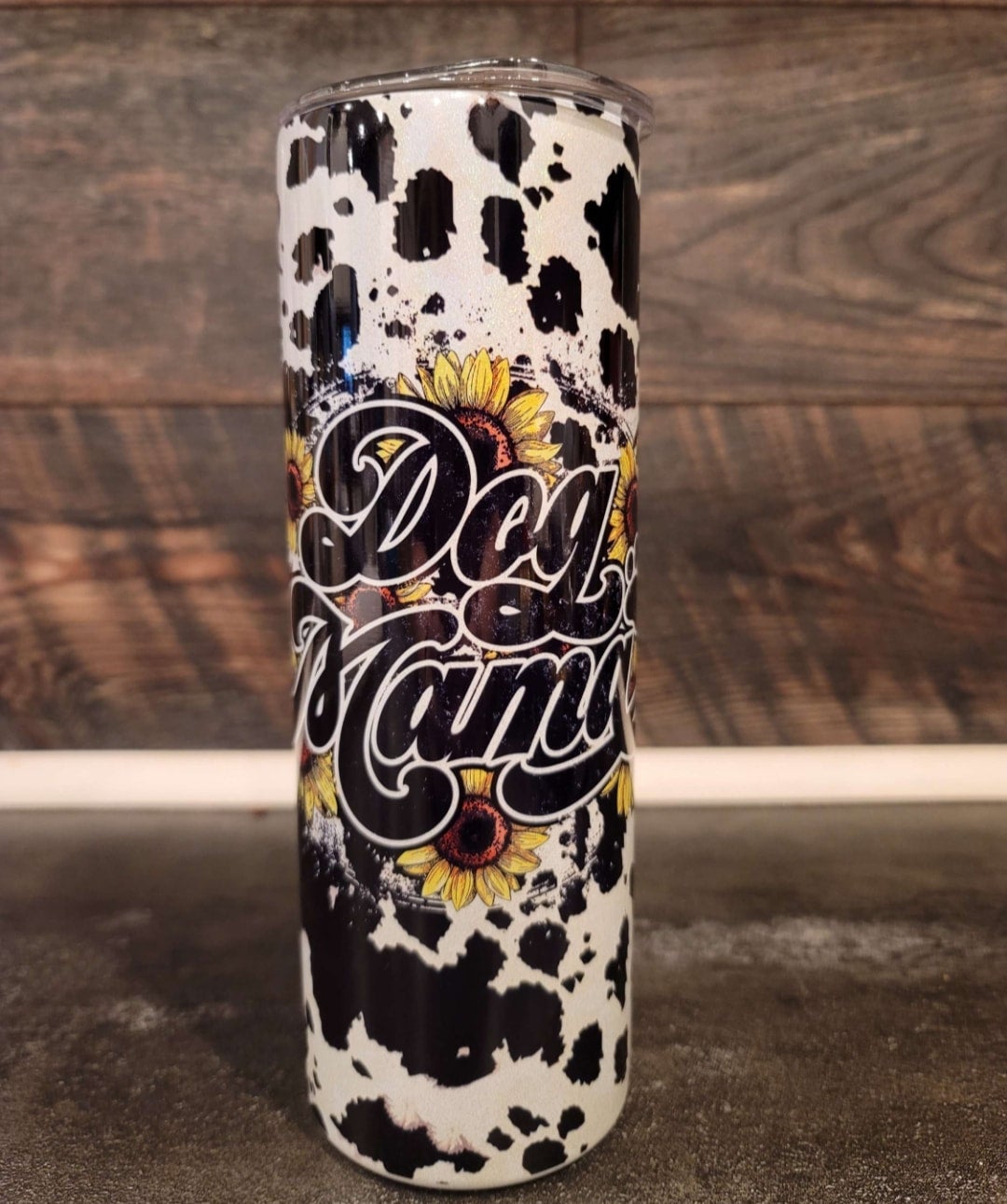 Dog Mama Cow Print 20oz