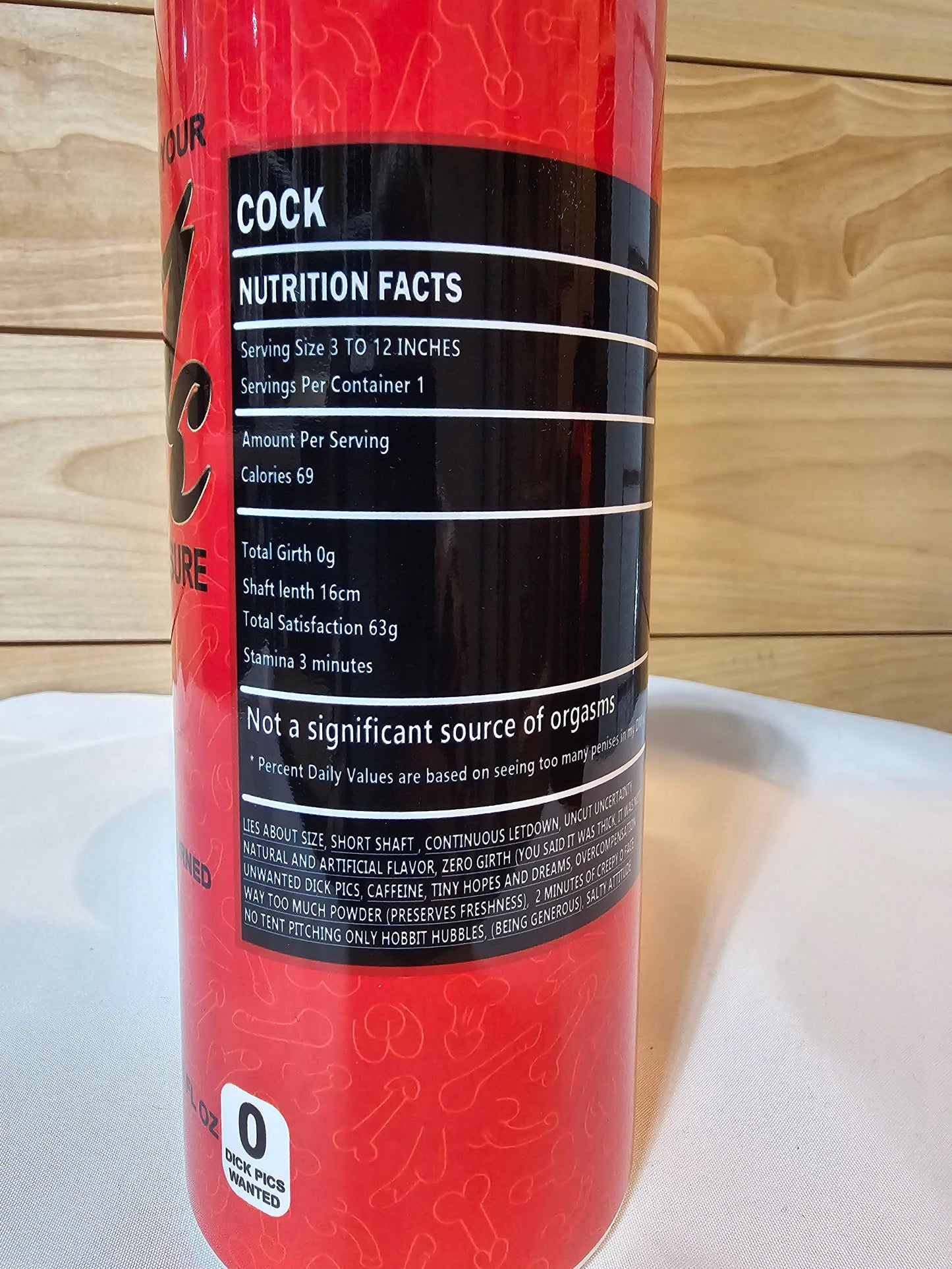 Co*k zero pleasure 20oz tumbler