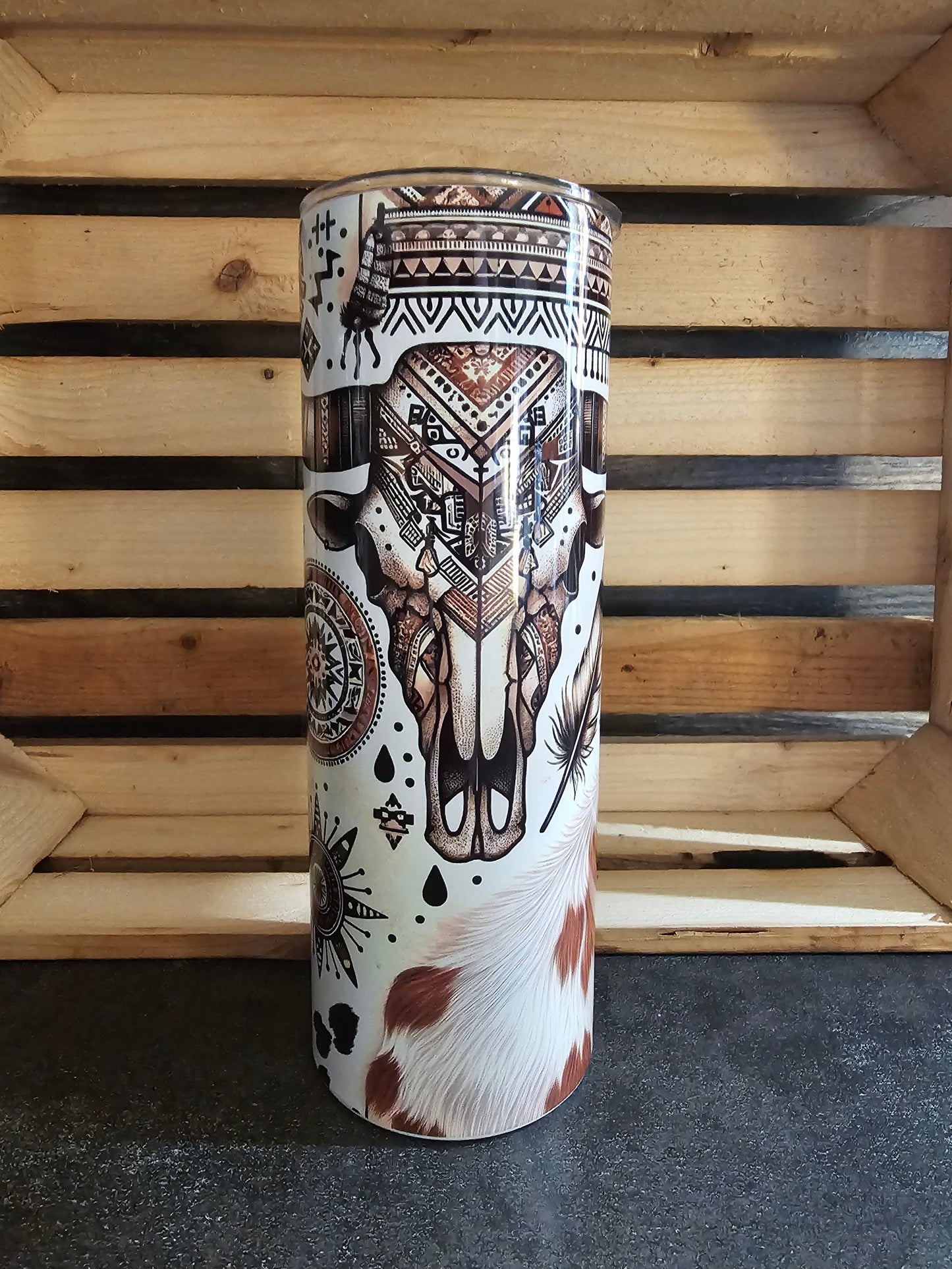 Western Cow Skull 20oz