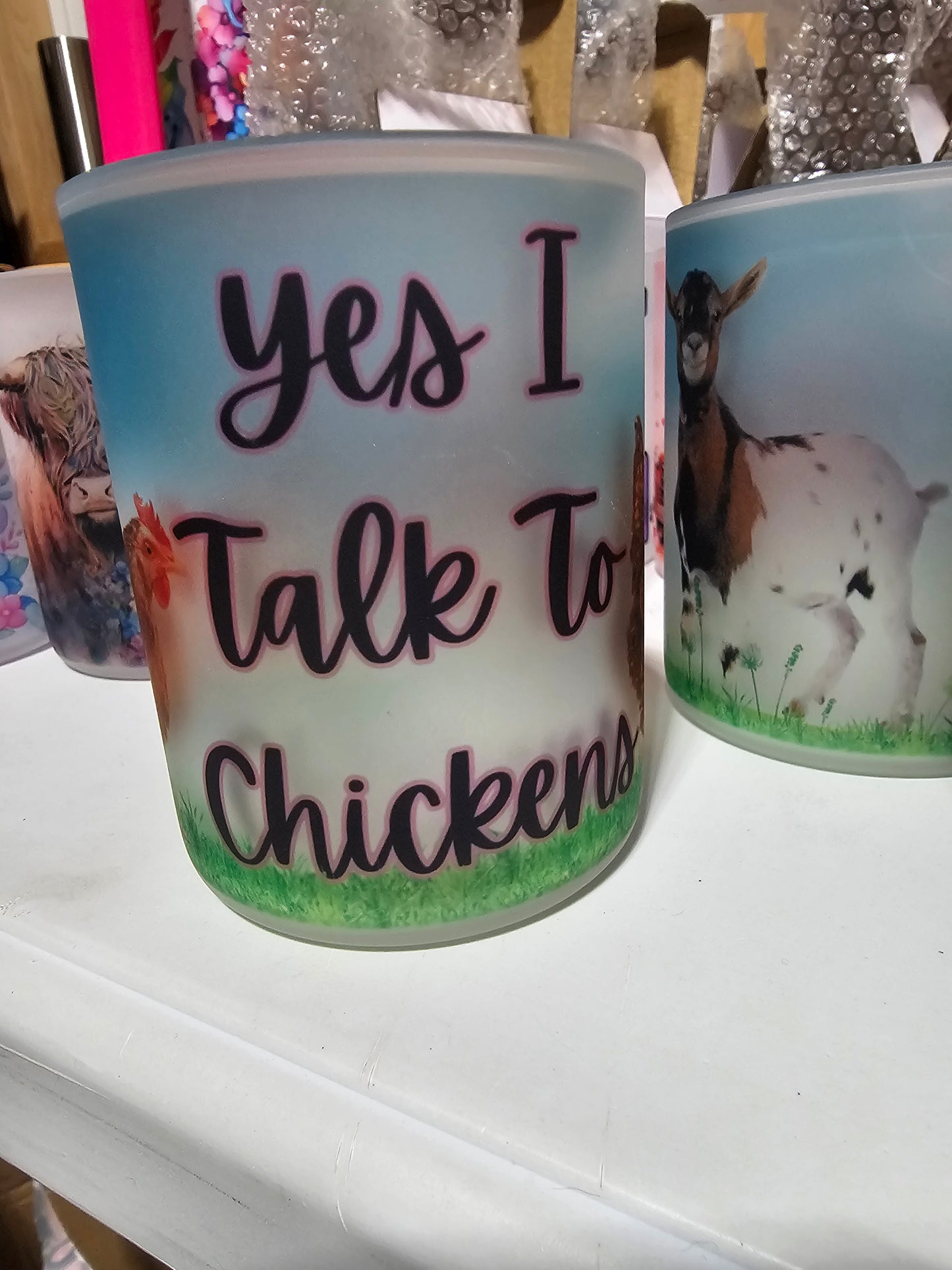 Yes I Talk To Chickens Jar