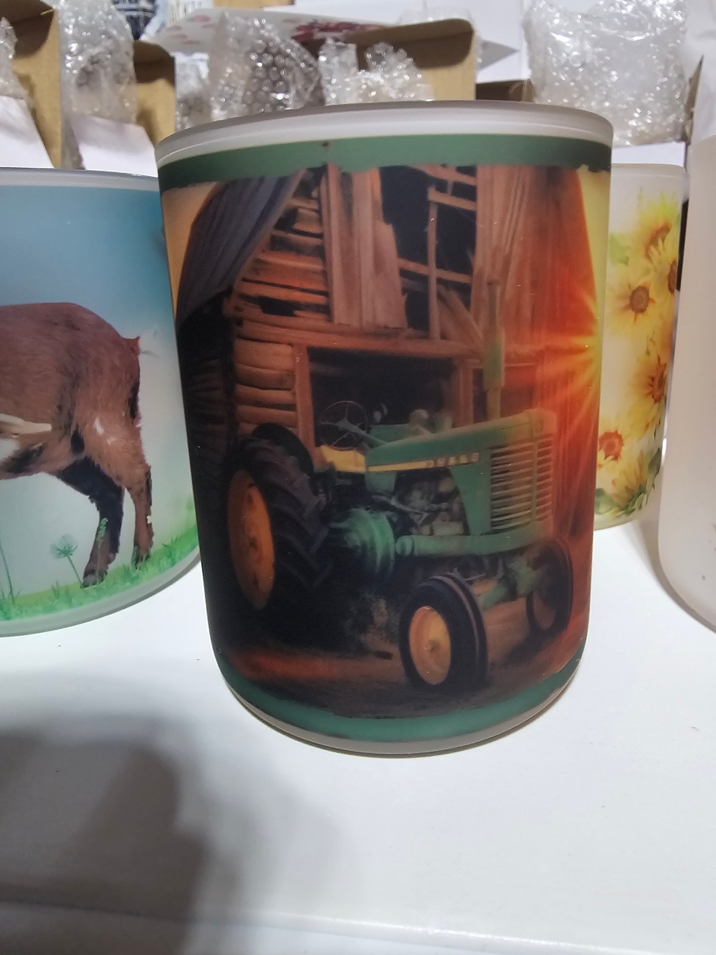 Green Tractor Jar
