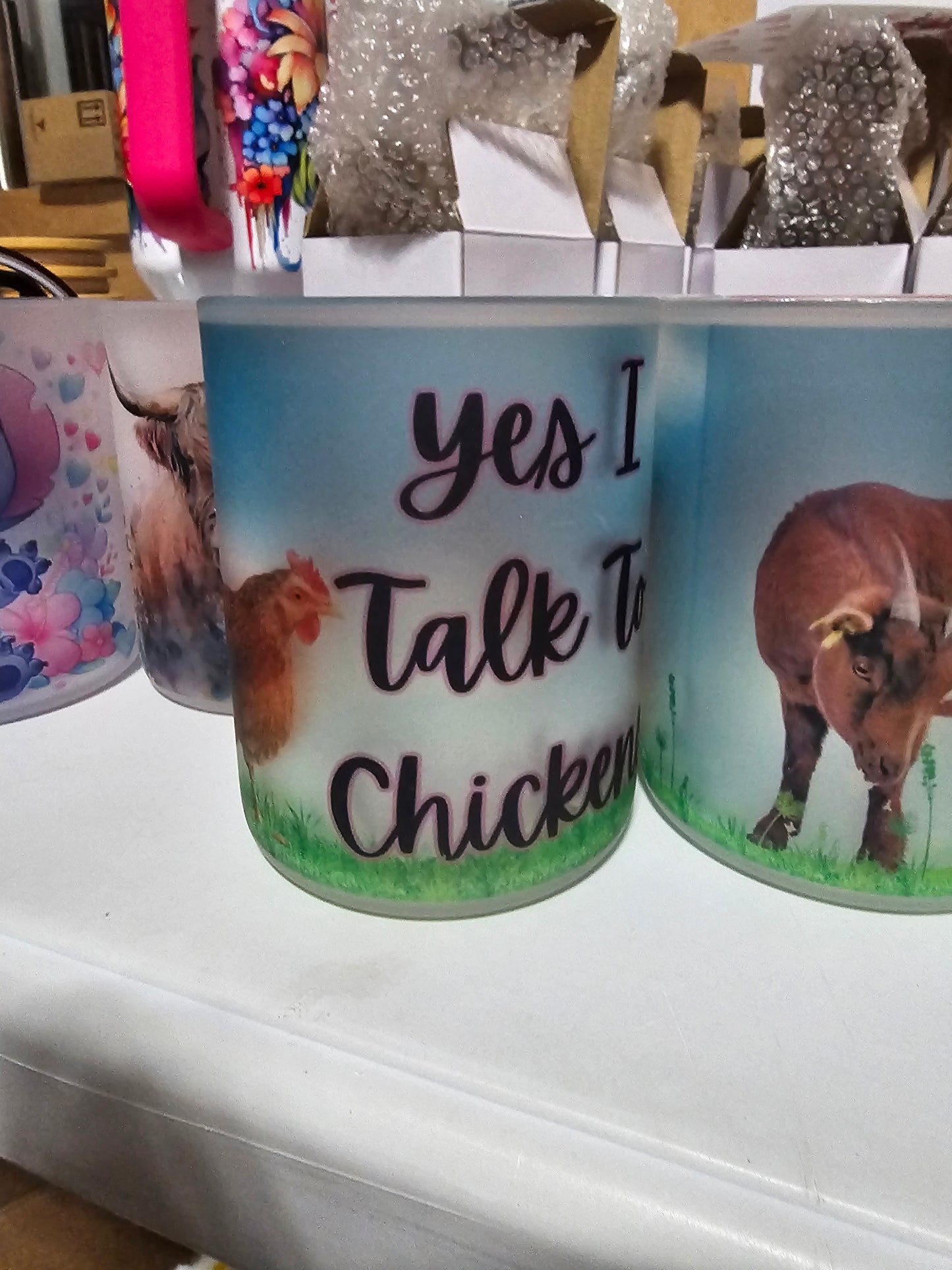 Yes I Talk To Chickens Jar