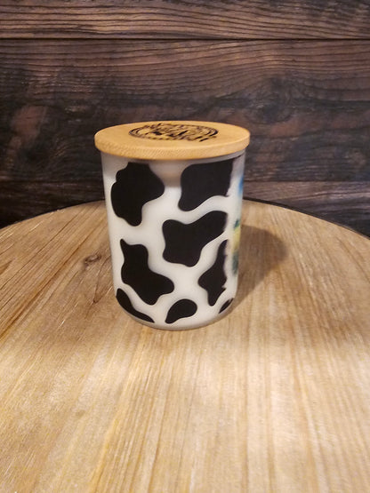 Holstein Cow Print Jar(no candle included)