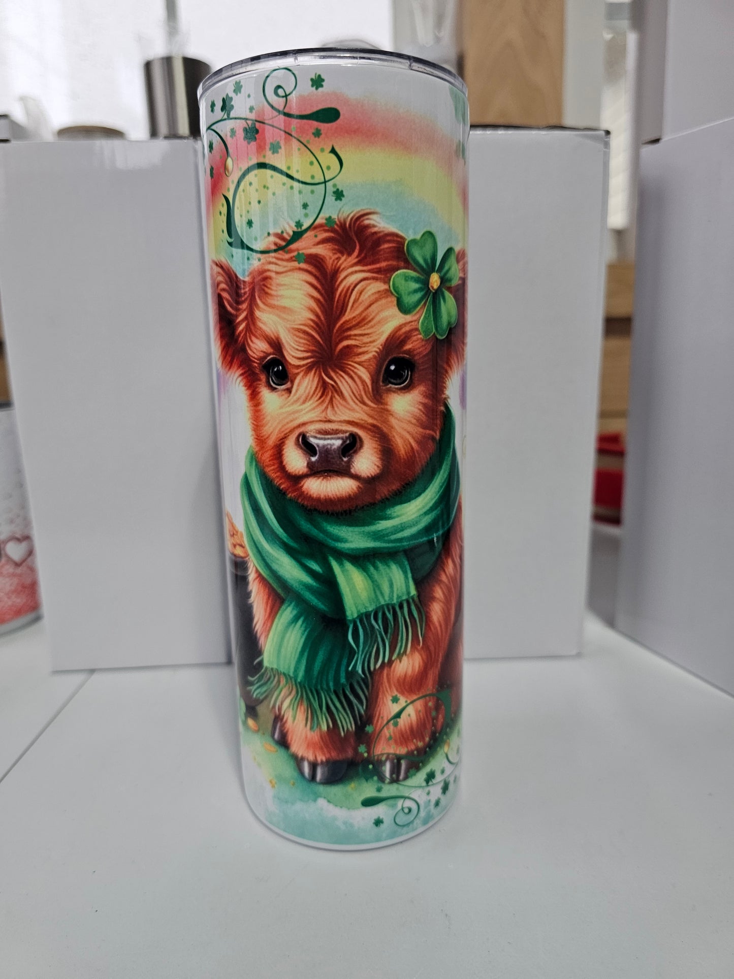 Highland Cow Irish St. Patty's Day Tumbler