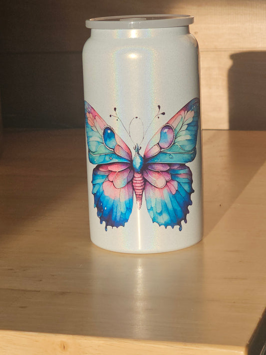 Butterfly 16oz Stainless Libbey Style Tumbler