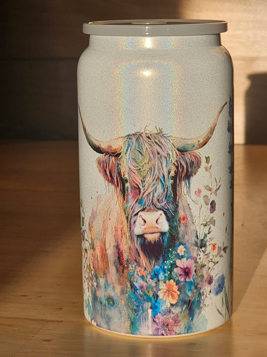 Watercolor Highland 16oz Libbey Tumbler