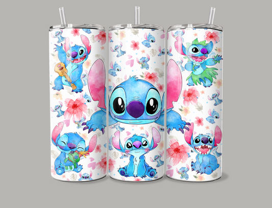 Little Blue Guy Watercolor 20oz