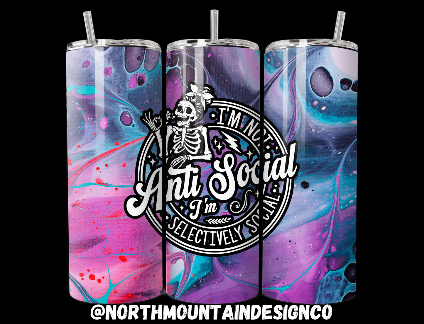 I'm not anti-social 20oz tumbler
