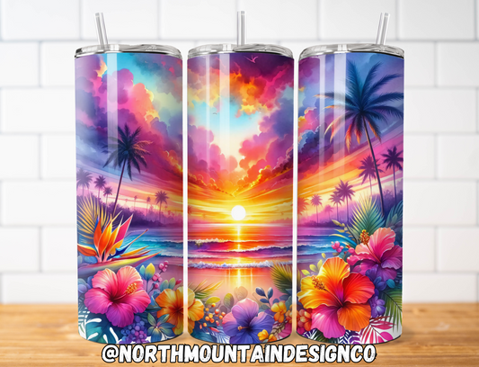 Beach Sunset 20oz Tumbler