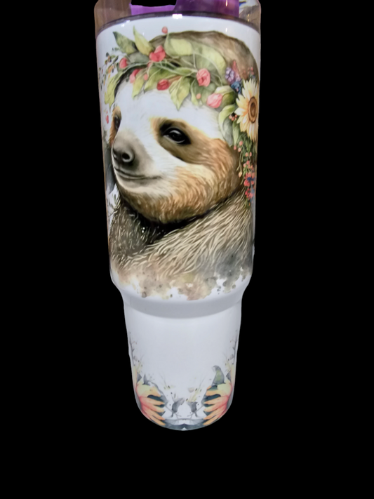 Sloth Floral 40oz