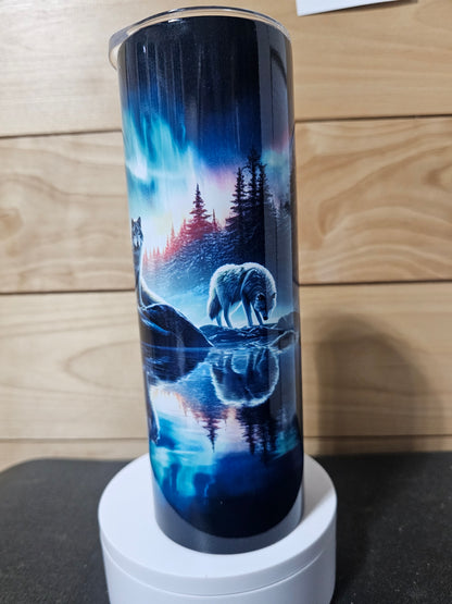 Wolves Northern Lights 20oz Tumbler