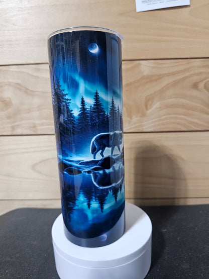 Wolves Northern Lights 20oz Tumbler