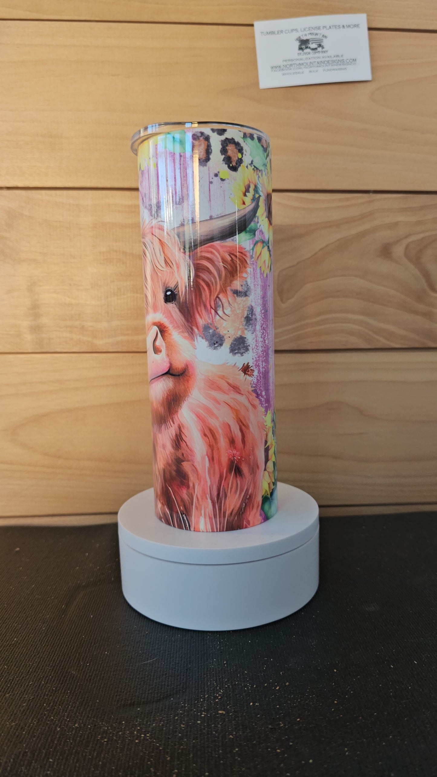 Cute Highland Cow Purple 20oz Tumbler
