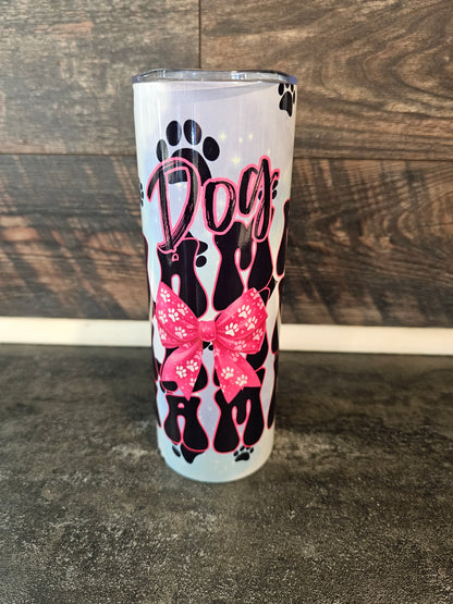 Dog Mama Bow 20oz Tumbler