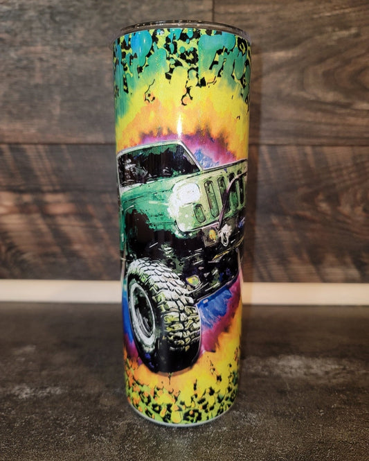 Jeep Green Tie Dye 20oz