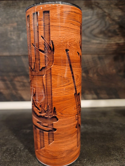 Hunting Wood Carving 20oz