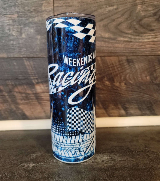 Weekends Are For Racing Blue 20oz