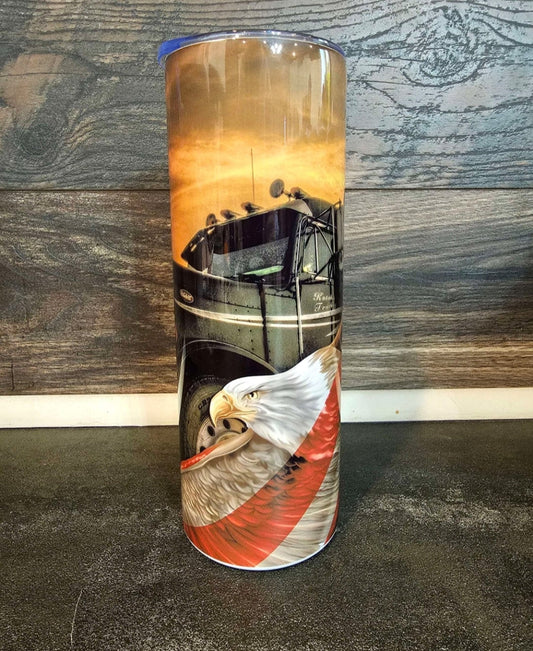Truck with eagle 20oz