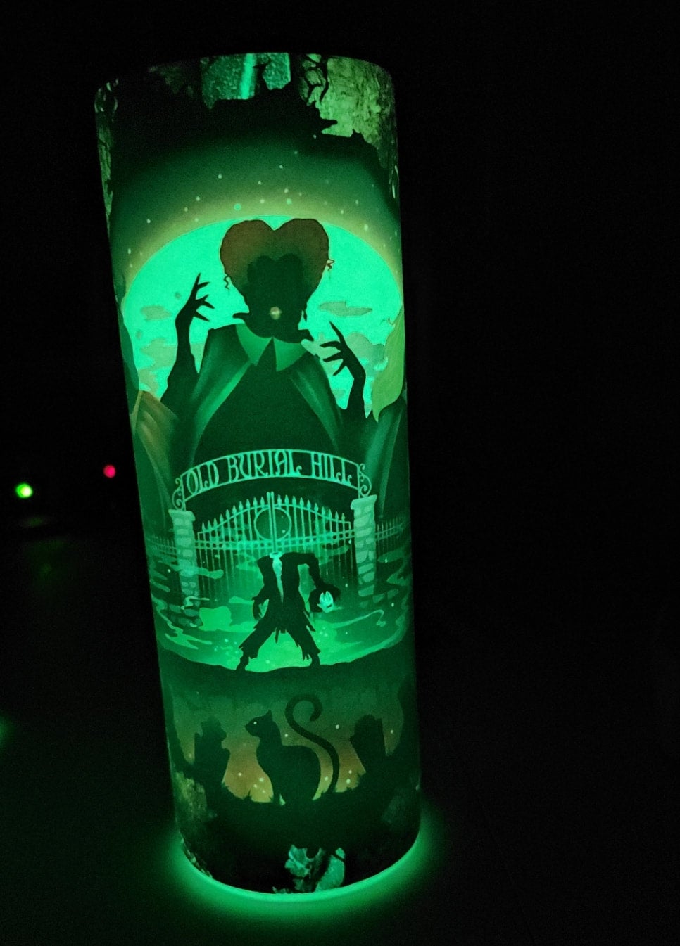 Witches Hocus On Book shown on glow