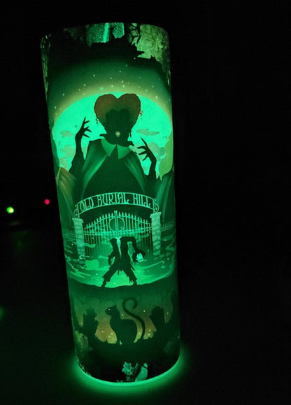 Witches Hocus On Book shown on glow