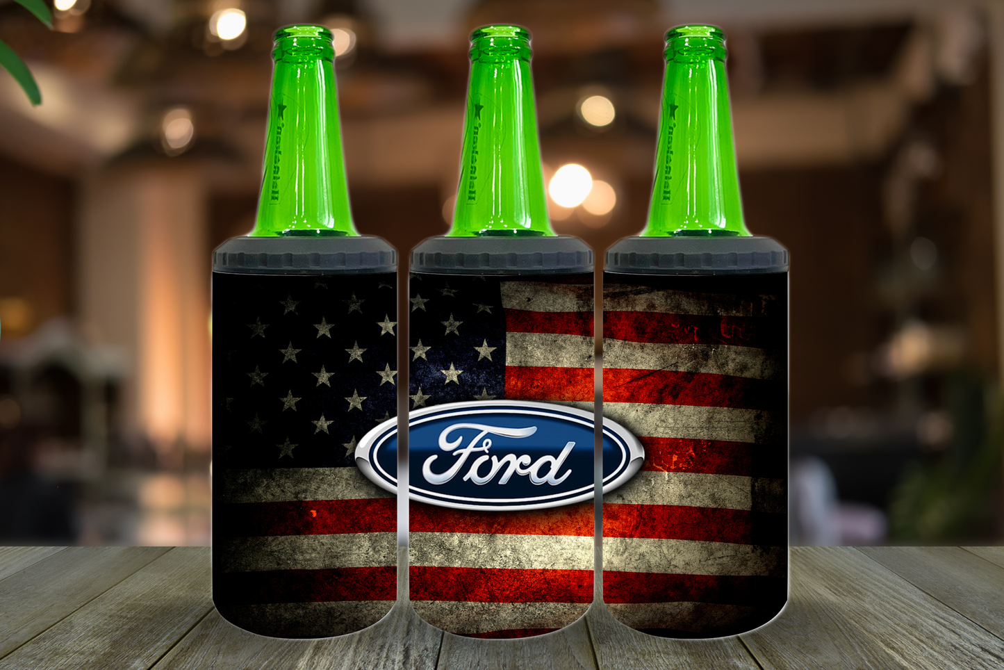 Ford Flag 4in1 Insulated Koozie