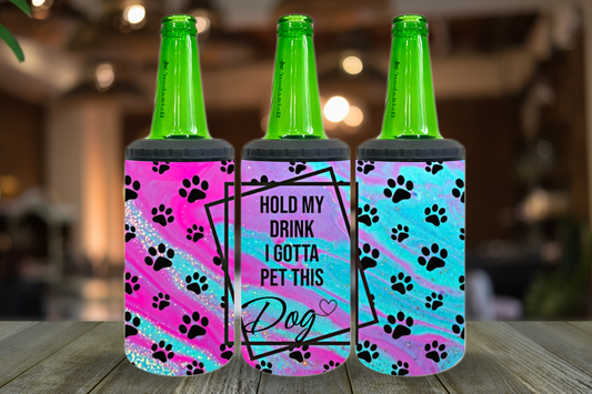 Hold My Drink I Gotta Pet This Dog 4in1 Koozie