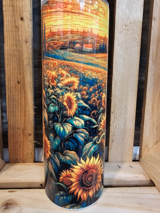 Sunflower Painting Tumbler