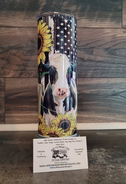 Cow Sunflower Flag
